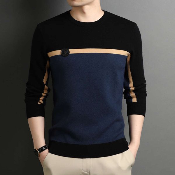 

20212020 men's autumn and winter new pullover knitted undercover casual long sleeve badge sweater fashion, Black