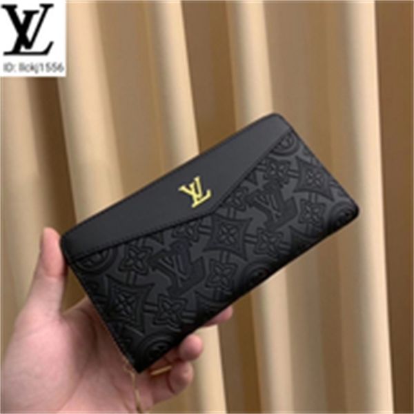 

chain men brand clutches designer leather luxury compact byvy clutch m6097 real new long embossed wallets single purse handle small evening, Red;black