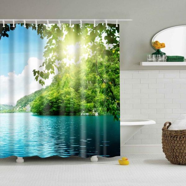 

shower curtains ocean scenery curtain bathroom for kitchen bath