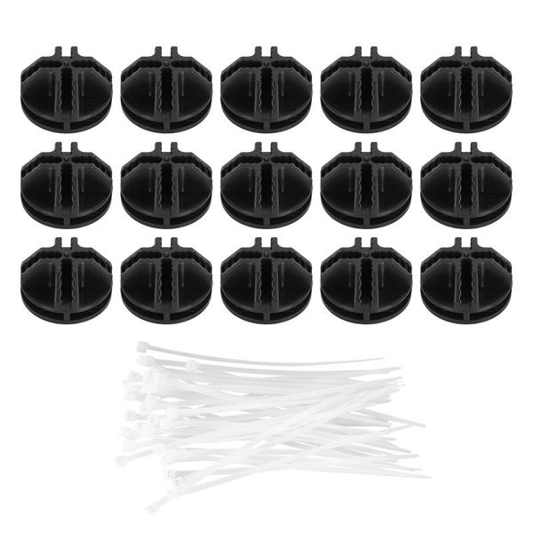 

hooks & rails 40pcs connector wire grid cube organizer with cable ties