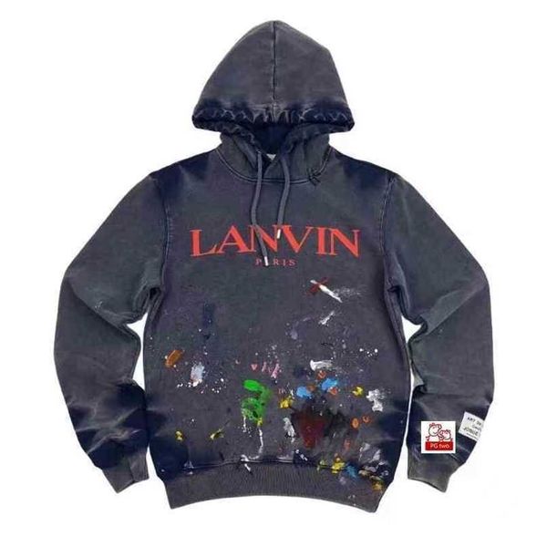 

galery dept. x lanvin co limited splash graffiti yang mi hoodie sweater jacket xym uf3g, Black