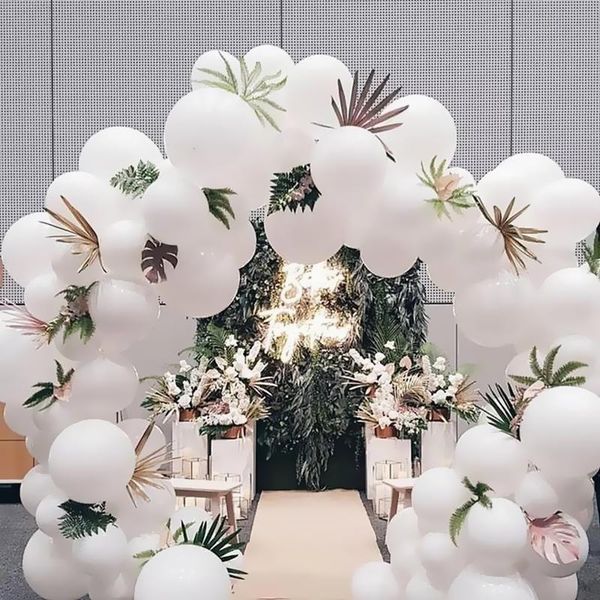 

party decoration white round matte pure balloons wedding birthday baby shower latex helium balloon decoratio