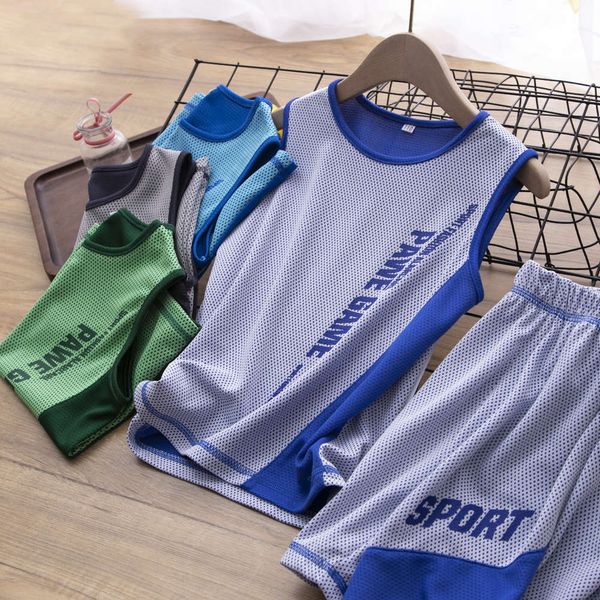

summer children's quick drying suit leisure fashion personality boys' breathable student suspender shorts, White