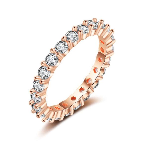 

cluster rings moonrocy cz rose gold / silver color wedding ring cubic zirconia for women girls gift drop jewelry wholesale, Golden;silver