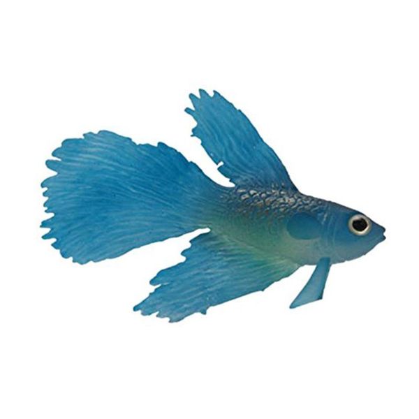 

decorations artificial silicone glowing effect betta aquarium fish tank decor (blue)