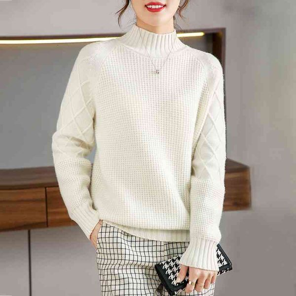 

women's sweaters cashmere sweater with a turtleneck, soft female and heat for autumn winter 100% wool 1zsc, White;black