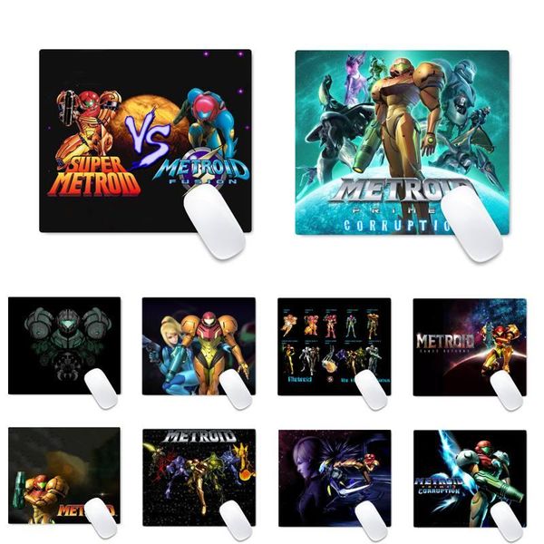 

mouse pads & wrist rests metroid customized anime rubber durable deskmousepad desk gamer office work mat pad non-slip lapcushion