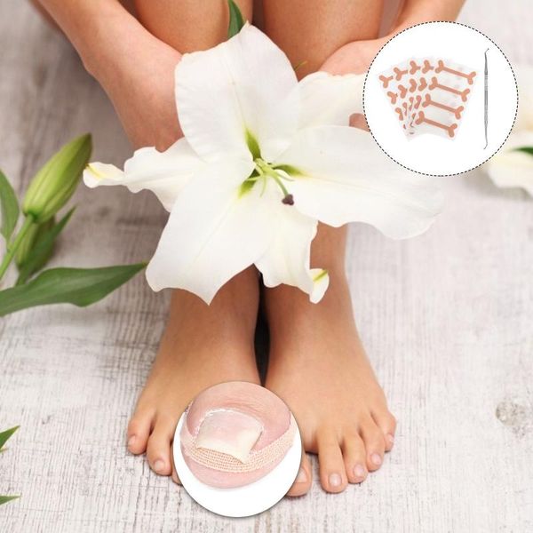 

cuticle pushers 1 set glue toenail patches useful corrector stickers (silver)
