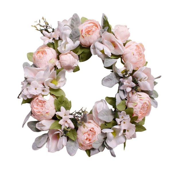 

decorative flowers & wreaths spring wreath artificial peony flower for front door, window, outdoor, wedding decorations