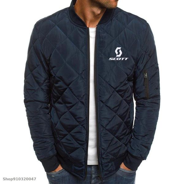 

men's jackets 2021 cotton-padded solid color for scojacket riding men rhombus seam cotton man coat overcoat male, Black;brown
