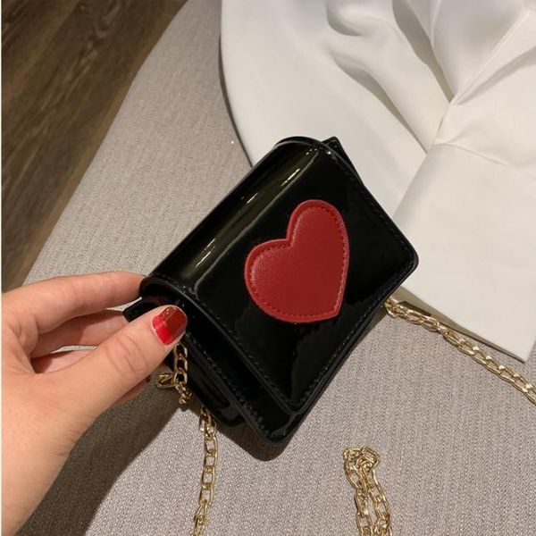 

shoulder bags pattern love small mini pu leather chain bag for women crossbody ladies cell phone messenger