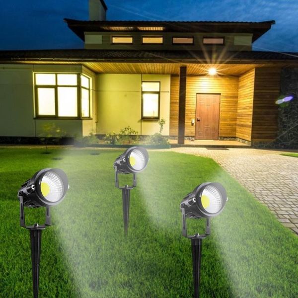 

dc12v 7w cob led outdoor landscape light waterproof ip65 led garden spotlight lamp for courntyard street lighting decoration