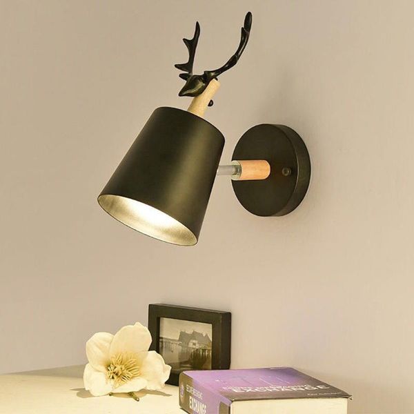 

led wall light retro sconce wall lamps vintage loft lights e27 bulb retro industrial home deco lighting fixtures white & black l