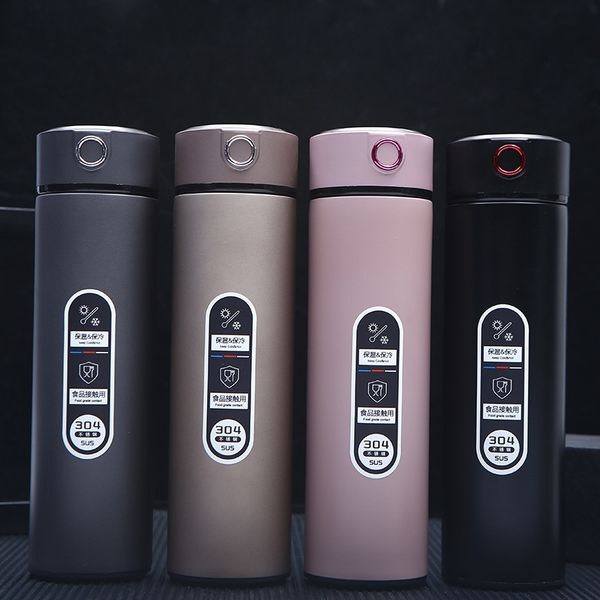 

stainless steel double-layer thermos vacuum portable straight body office gift business water cup