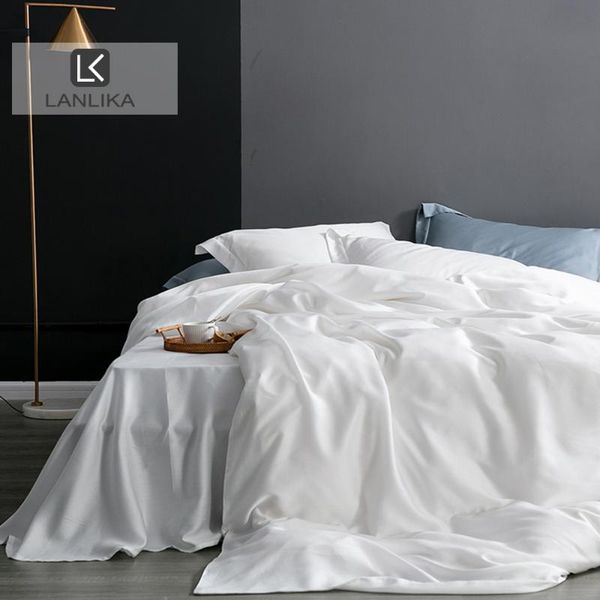 

bedding sets lanlika women 100% silk white set beauty sleep  king duvet cover bed sheet fitted linen pillowcase