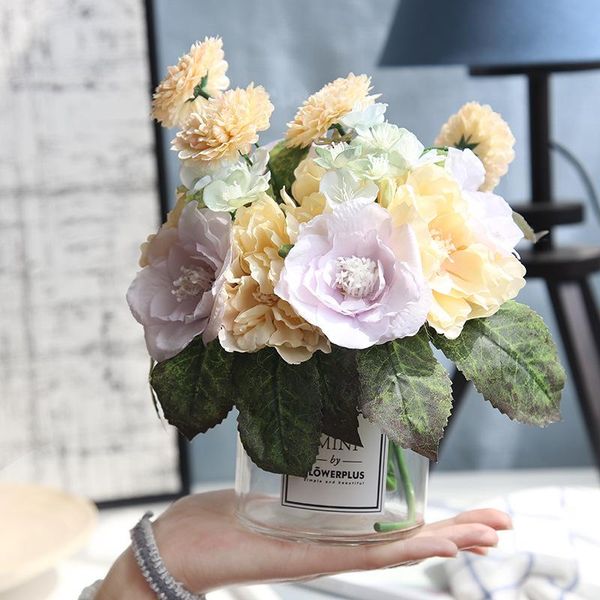 

purple rose artificial flowers bridal bouquet fake flowers berry wedding bouquet bride bouquets wedding bridal supplies