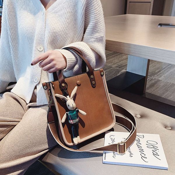 

autumn and winter net red new bucket fashion handbag wide strap single shoulder simple messenger bag