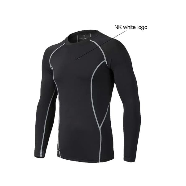 

summer thin 2021 fitness clothes sports long-sleeve t-shirt men's quick-drying breathable running basketball uniform training tshirt, White;black