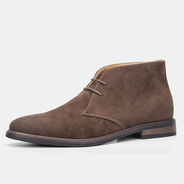 

tooling shoes men's pointed toe martin boots suede leather lace up male chelsea boots botas hombre, Black