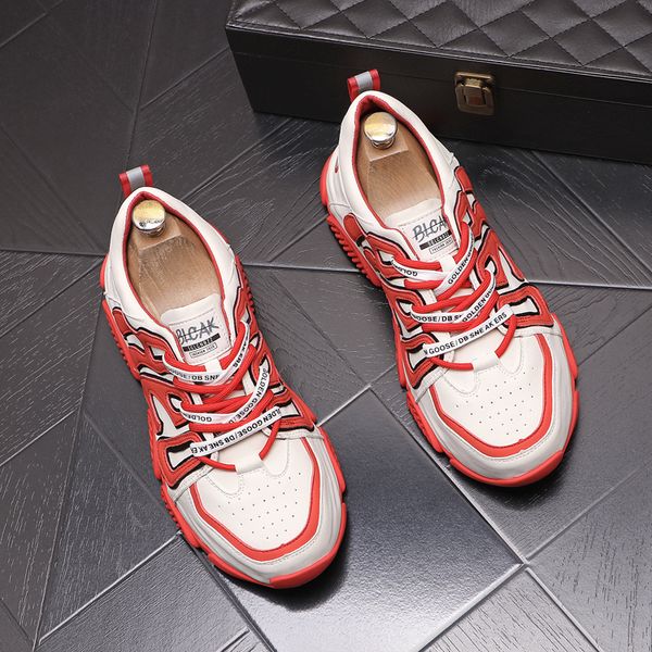 

spring autumn casual non-slip fashion shoes men breathable lace-up chic sneakers british style male comfortable round toe outdoor walking lo, Black