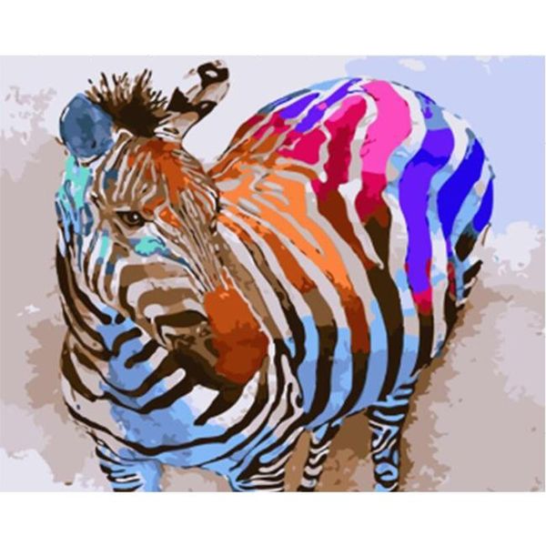 

paintings zebra oil piant by number animal acrylic paint for adults handmade coloring drawing painting home decoration wall art
