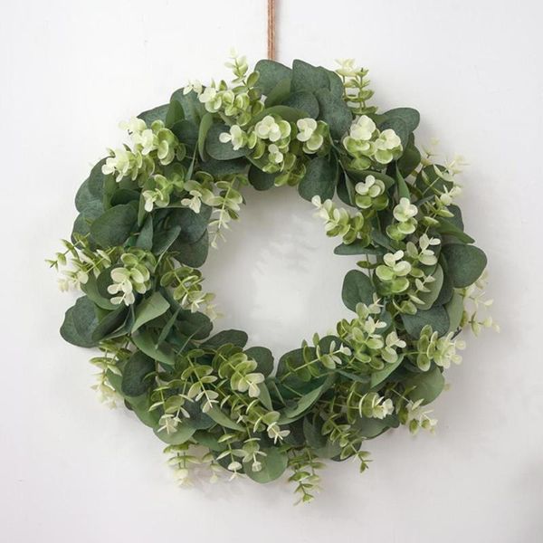 

decorative flowers & wreaths artificial eucalyptus vines simulation garland door pendant greenery ivy wreath wedding decoration plants