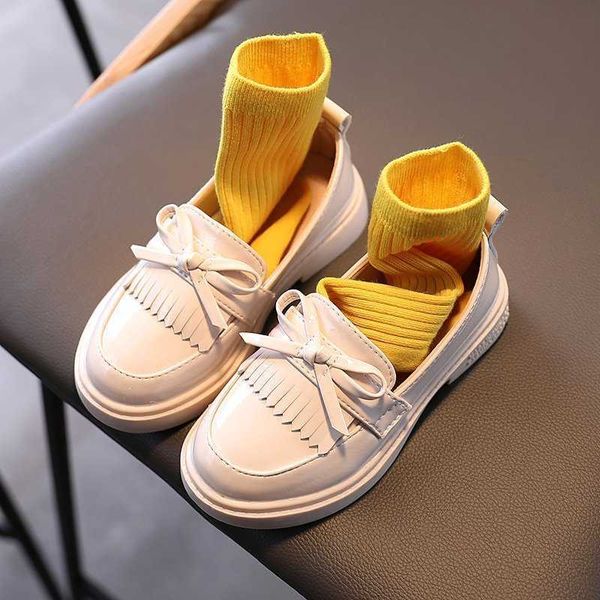 

spring children leather shoes dress performance girls princess shoes baby student comfortable outdoor kids casual flat shoes x0703