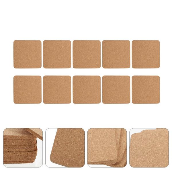 

mats & pads 10pcs home cup cork coasters cutlery holders (assorted color)