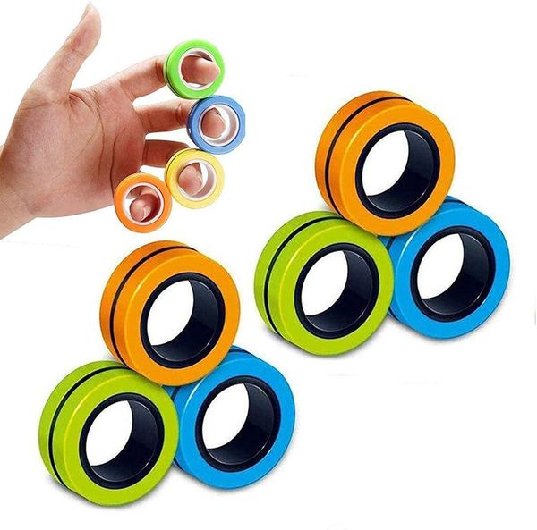 

funny fidget spinner magnetische ringen magnetic bracelet ring unzip toy anti stress figet toys hells stress reliever toys fy7615