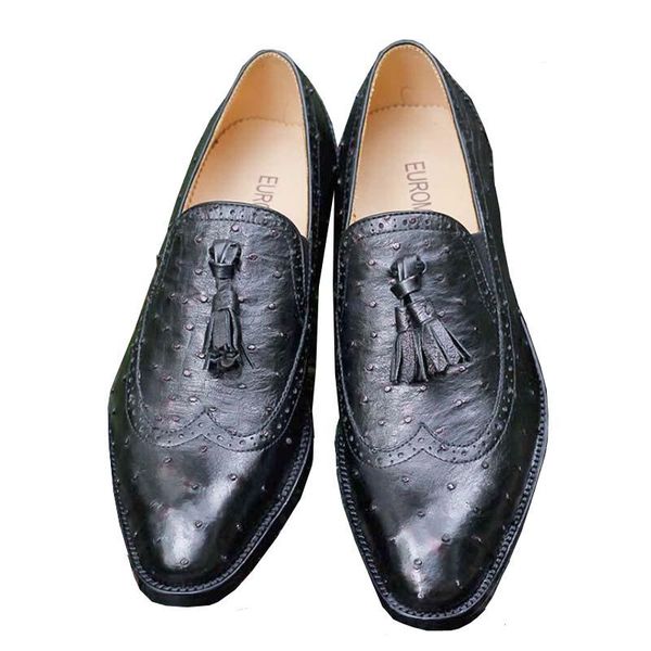 

dress shoes ourui real ostrich leather business formal men for black male