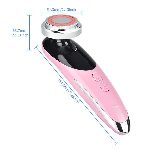 

ultrasonic heating ionoresis ems magnetic heat red blue light beauty instrument import face cleaner lifting tool skin