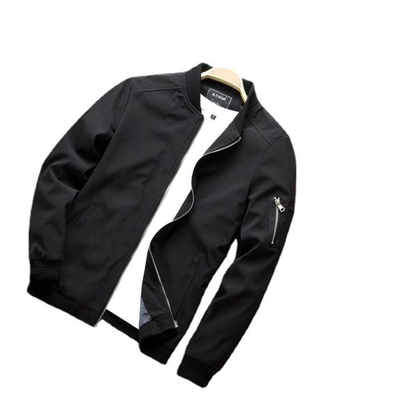 

men's bomber zipper jacket male casual streetwear hip hop slim fit pilot coat men clothing, Black;brown