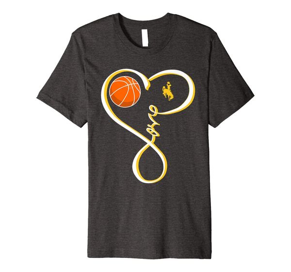 

wyoming cowboys basketball love loop t-shirt - apparel, White;black