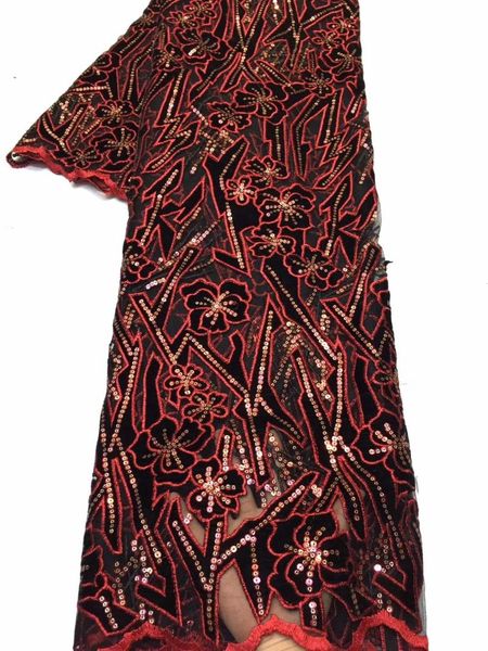 

ribbon african velvet lace fabric with 3d sequins french for dress fz121, Pink;blue