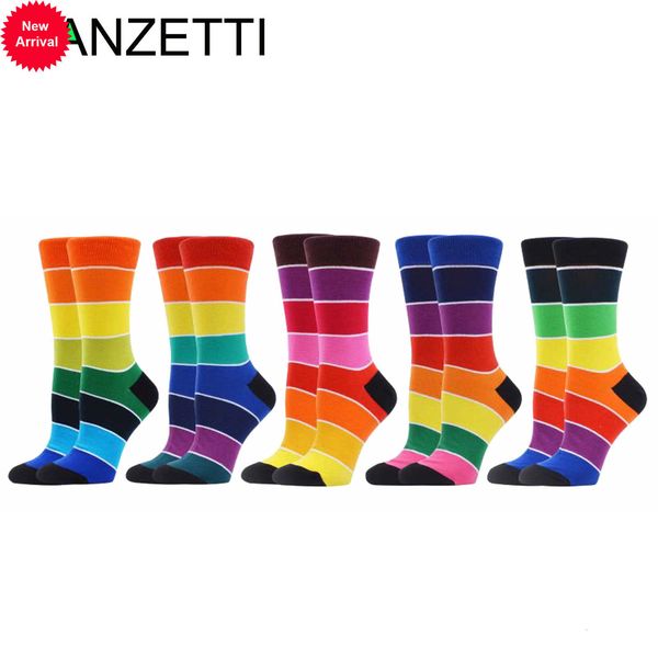 

sanzetti 5 pairs iridescent women socks showy happy colorful hip hop harajuku stripe collocation pattern novelty wedding socksoikg, Black;white