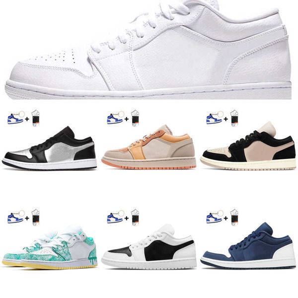 

2021 fashion low jumpman 1 1s men women basketball shoes retro triple white paint drip panda court purple laser blue off sports sneakersfrsi