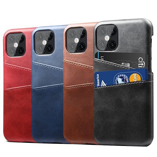 Luxus ultradünne Lederkoffer für iPhone 13 12 11 Pro Max Cover COVER Kartenhalter XR X XS 6 6S 7 8 Plus Fall Funda COQUE