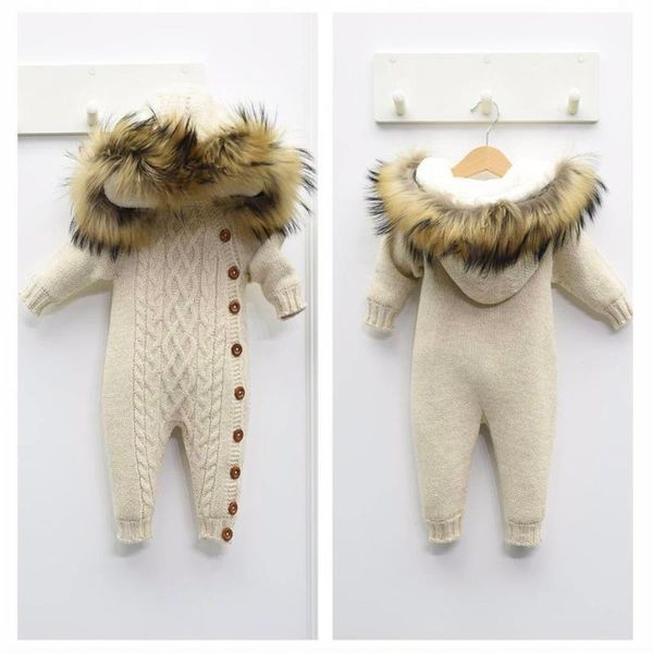 

jumpsuits born 3-18 mounths wool baby boy girl clothes knitting rompers long sleeve wrapped foot jumpsuit fashion onesie 2021 autumn, Blue