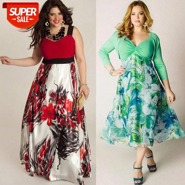 

women long dress floral v neck sleeveless high waist ladies party evening holiday femme long dress plus size #re5h, Black;gray