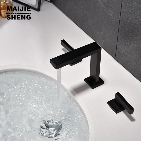 

bathroom sink faucets black tap double handle basin faucet and cold water wash deck mixer