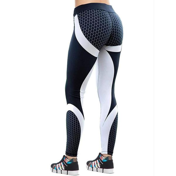 

sport fitness leggings women mesh print high waist legging femme girls workout yoga pants push up elastic slim pants nvyj290, White;red