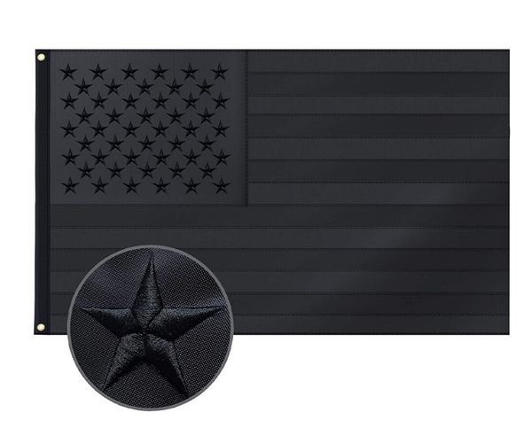 

american black flag 90*150cm election holiday party outdoor oxford cloth embroidered flag sewing striped flag