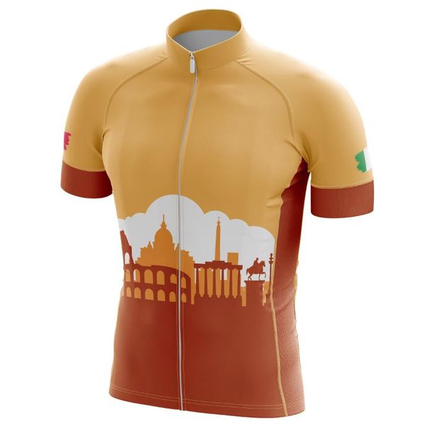 

racing jackets autumn orange cycling jersey men short sleeve sportswear for rome church bicycle clothes compressible bike top, Black;red