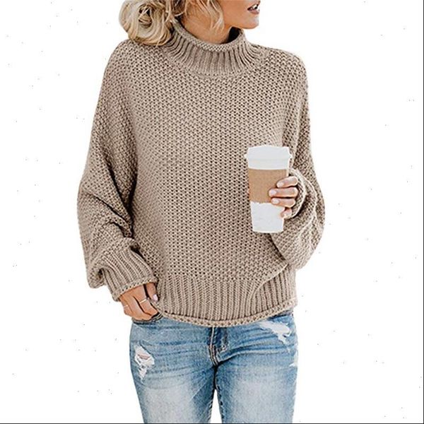 

pullovers knitted turtleneck sweater women autumn winter fashion clothes large size long sleeve loose casual female, White;black