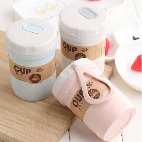 

dinnerware sets portable wheat straw lunch breakfast drink porridge cup breathable sealed soup to work creative box
