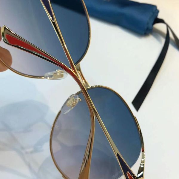 

women sunglasses glasses mquwu sonnenbrille glasses round sun 0225 gradient gold/blue box new with lens sunglass qsjco, White;black