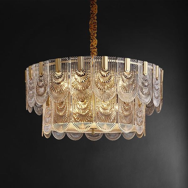 

french luxury chandelier living room postmodern designer villa copper american master bedroom dining room lamp