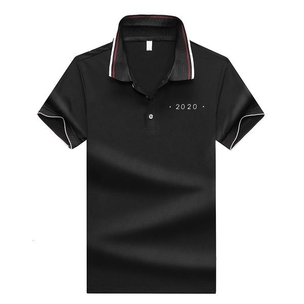 

short sleeve lapel polo t-shirt college style slim fit fashion trend men's single top, White;black