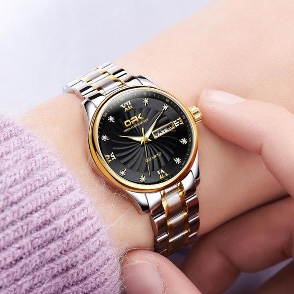 

wristwatches women luxury stainless steel quartz watches ladies brand week female clock relogio feminino waterproof date, Slivery;brown