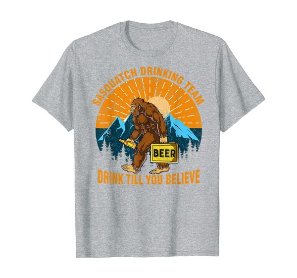 

sasquatch drinking team beer lovers bigfoot men gift idea t-shirt, White;black